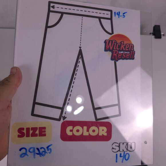 Levis Jeans 711 Womens Size 29 x 25 Black ankle Studded Rhinestone Distressed - Picture 12 of 12